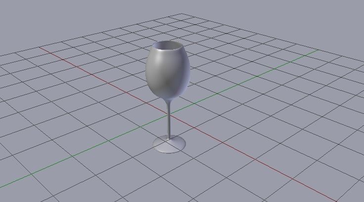 Wineglass Low-poly 3D model_3