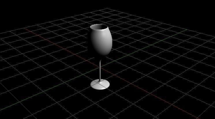 Wineglass Low-poly 3D model_4