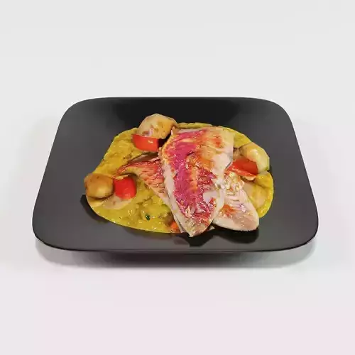 Konjac risotto  Low-poly 3D model