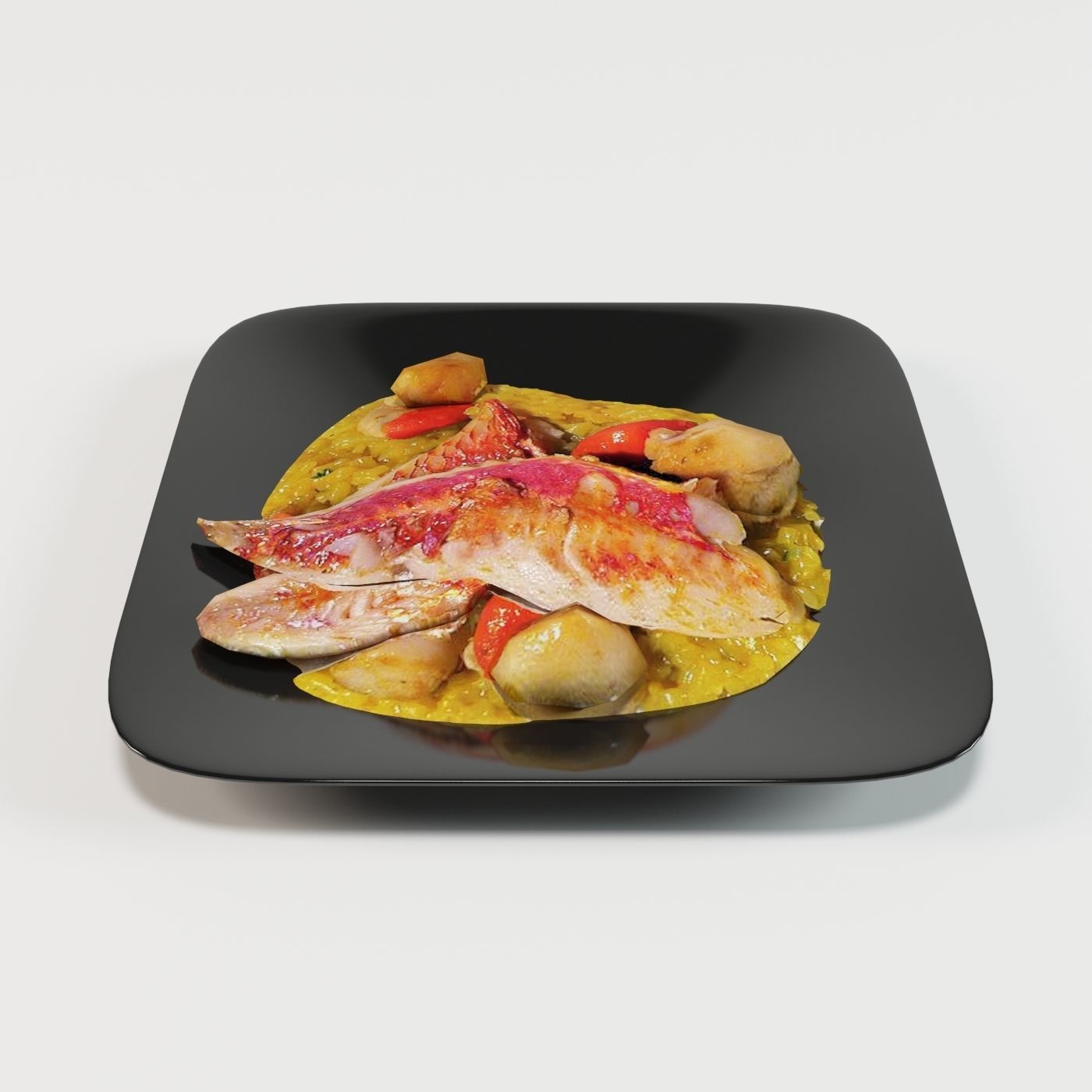 Konjac risotto  Low-poly 3D model_1