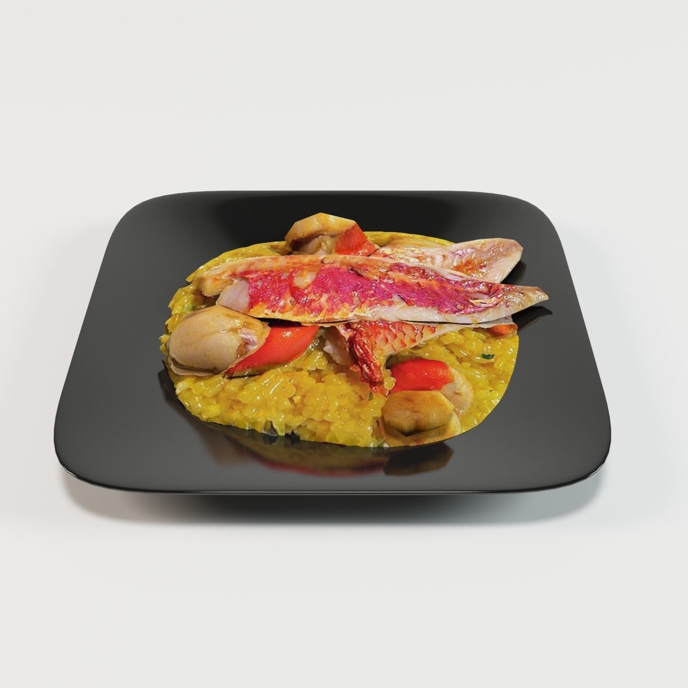 Konjac risotto  Low-poly 3D model_2