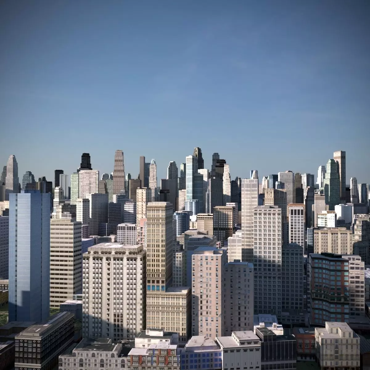 City 09 Low-poly 3D model_0