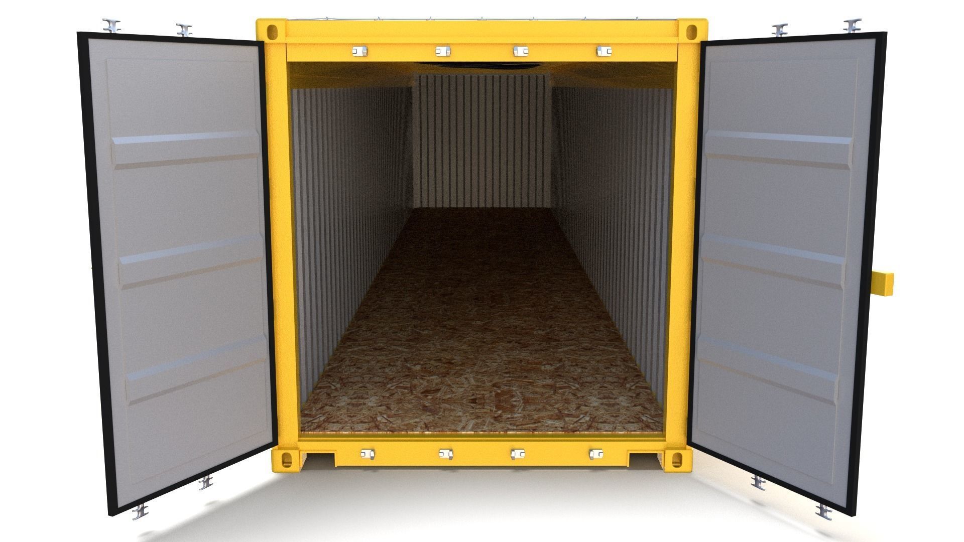 40ft Shipping Container Open Top 3D model_10