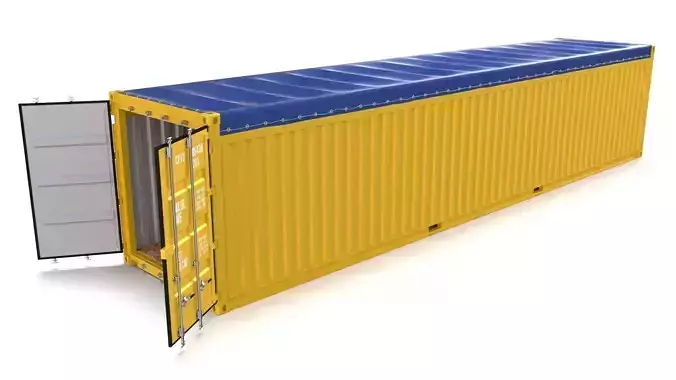40ft Shipping Container Open Top 3D model