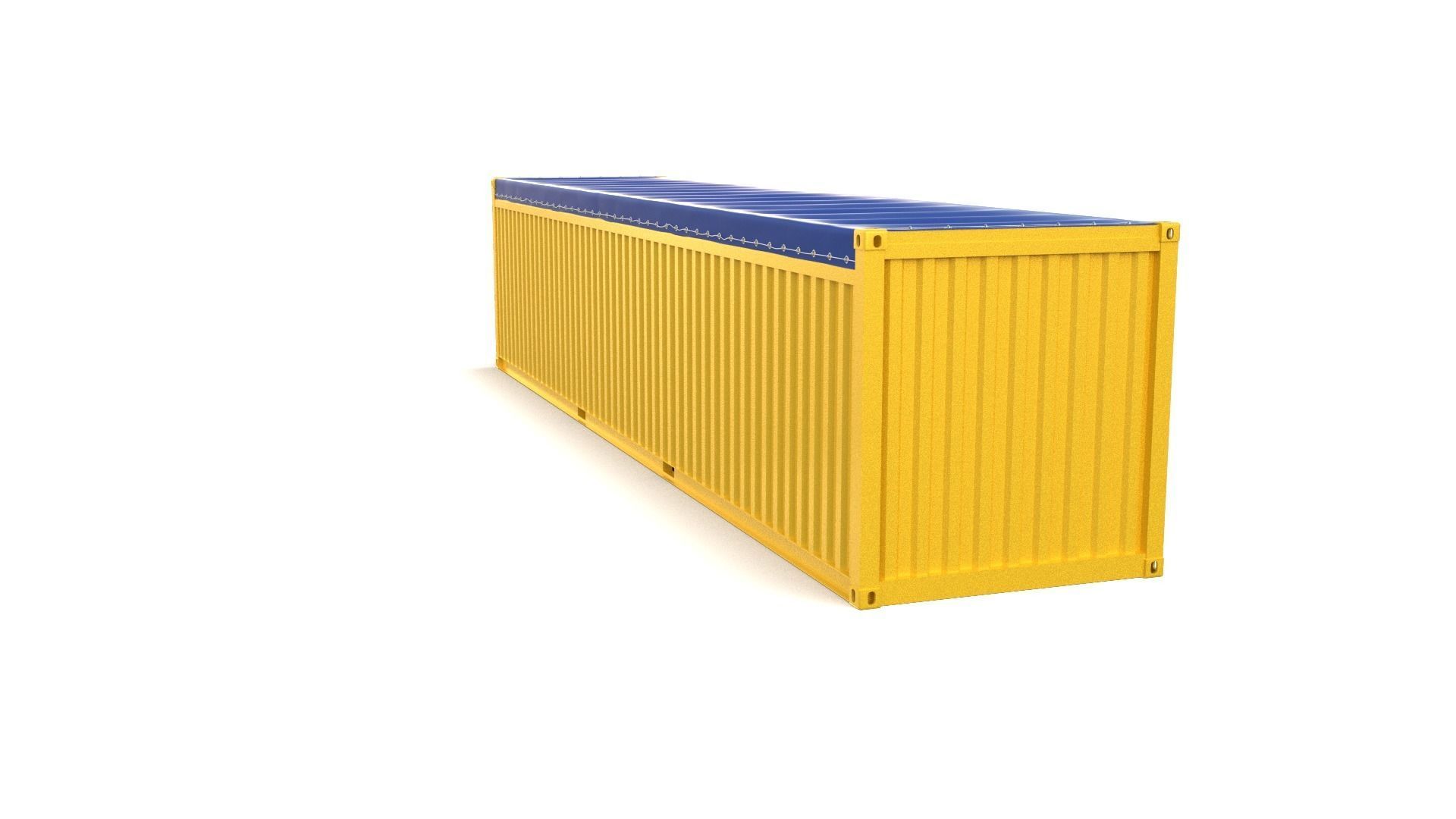 40ft Shipping Container Open Top 3D model_15