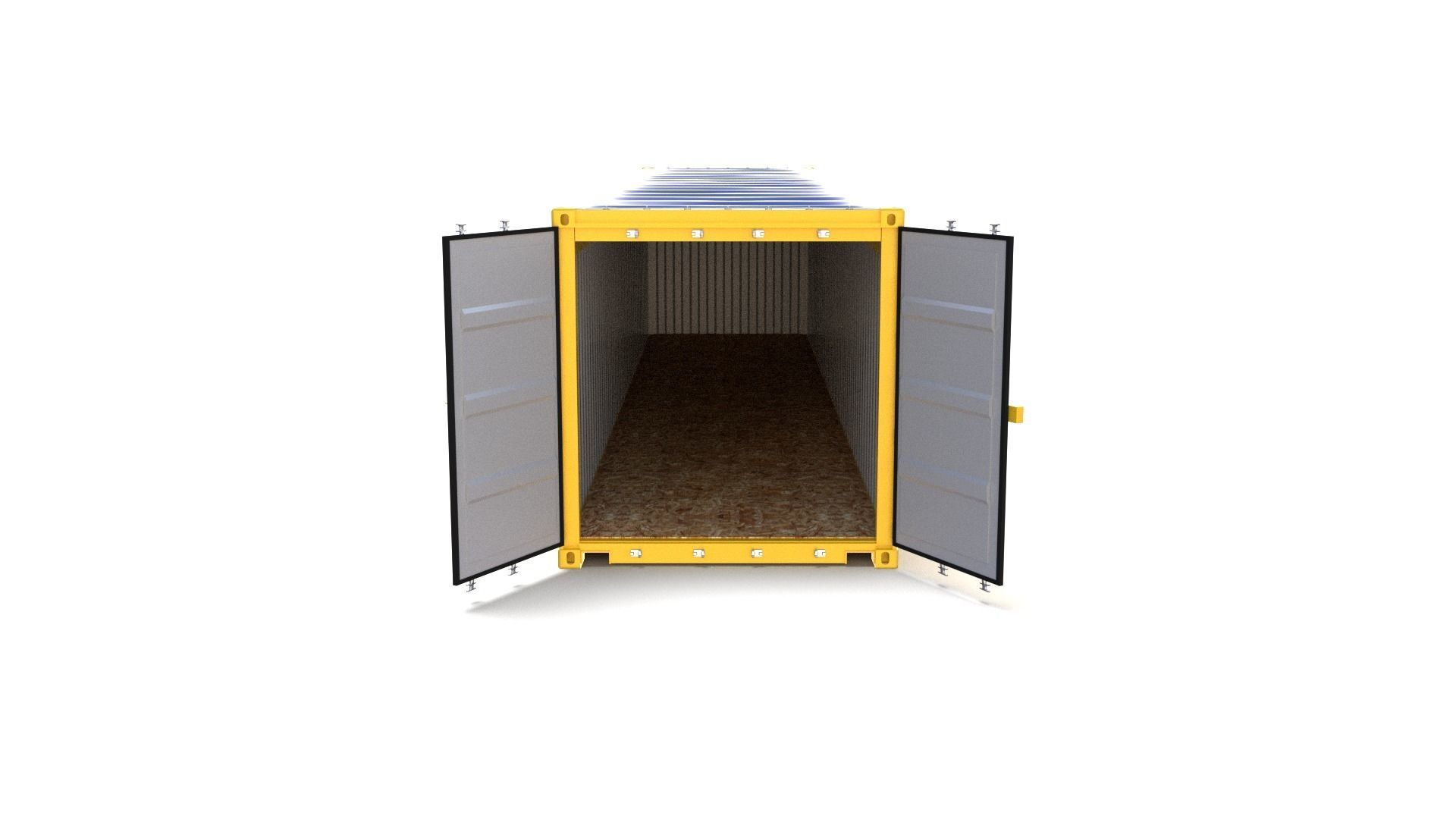 40ft Shipping Container Open Top 3D model_1