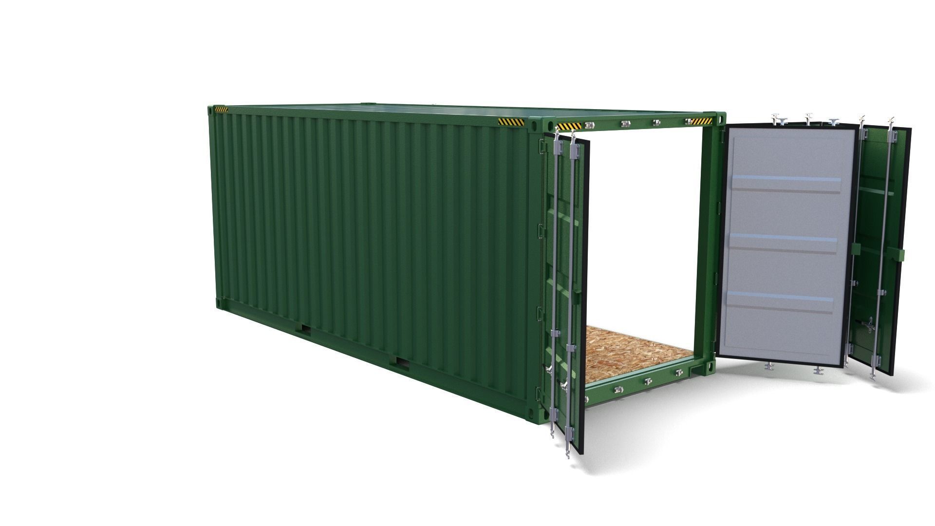 20ft Shipping Container Side Open 3D model_7