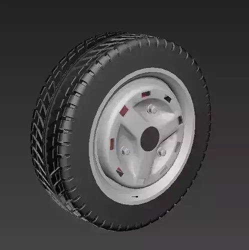 Renault Dacia Wheel Low-poly 3D model