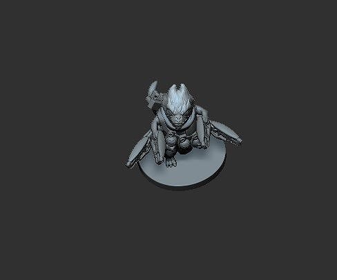 Alien Armored Gunner Miniature Free 3D print model