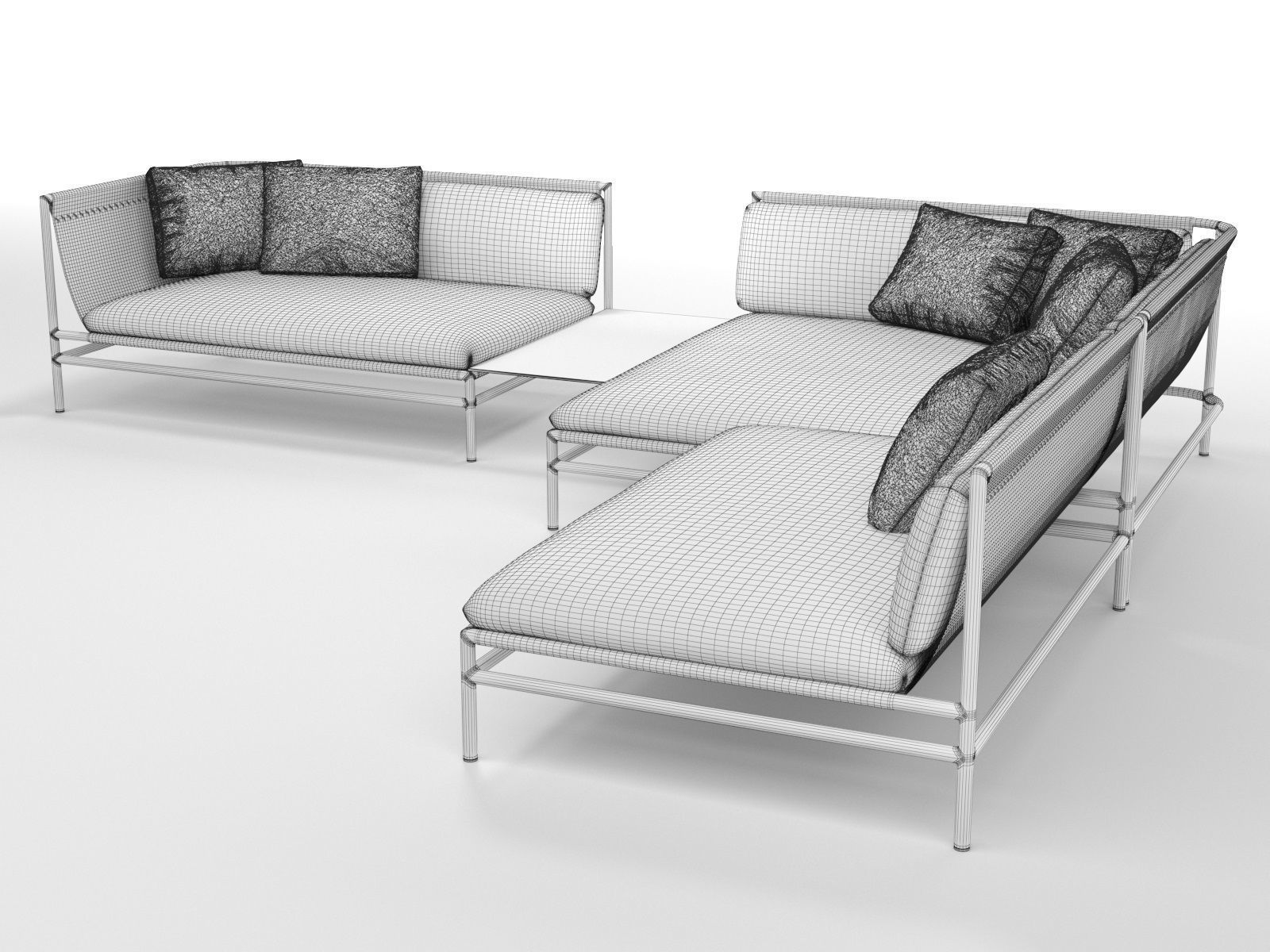 Canvas Sofa 3D model_3