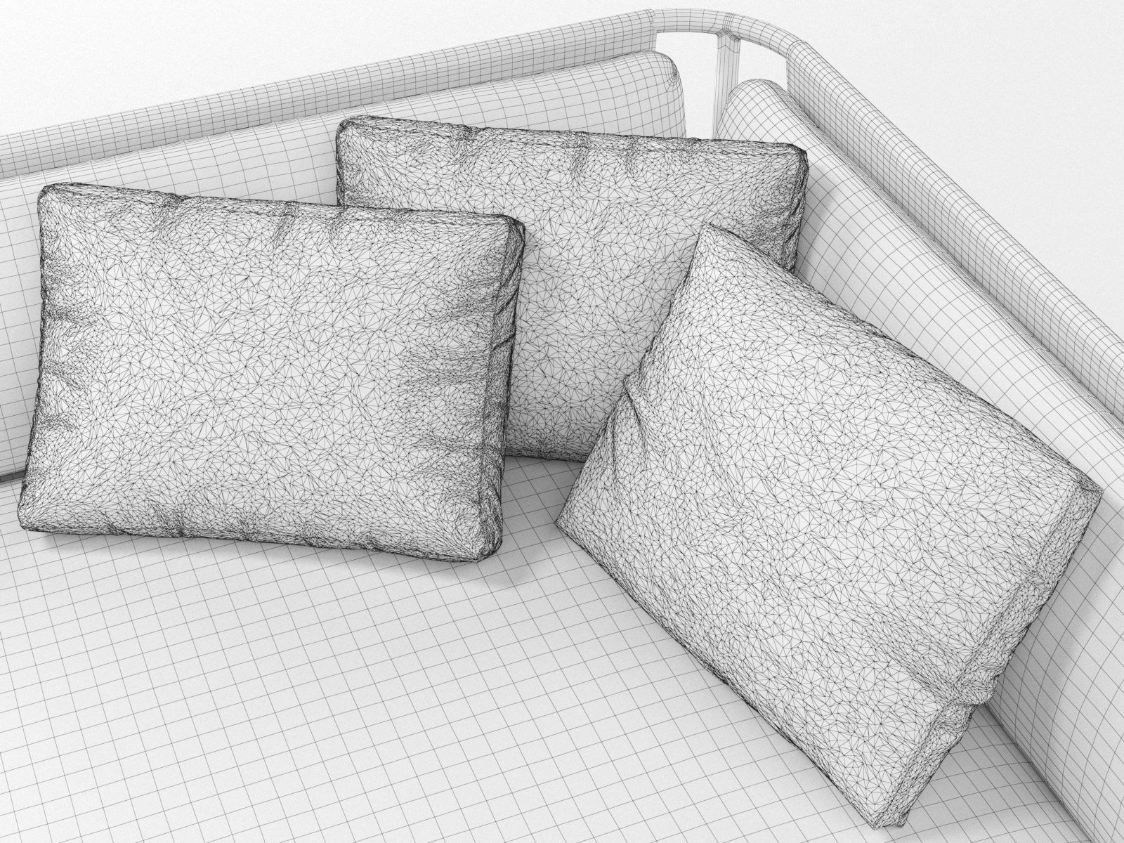 Canvas Sofa 3D model_4