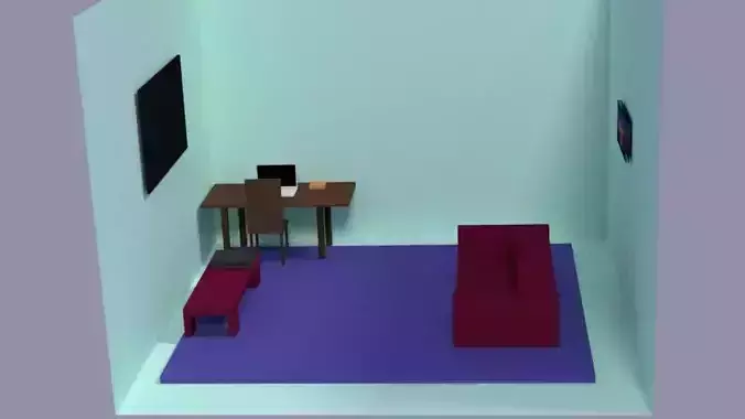 Low Poly Living room 