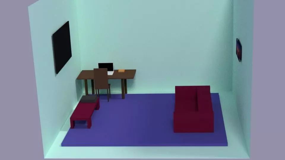3D model Low Poly Living room VR / AR / low-poly | CGTrader
