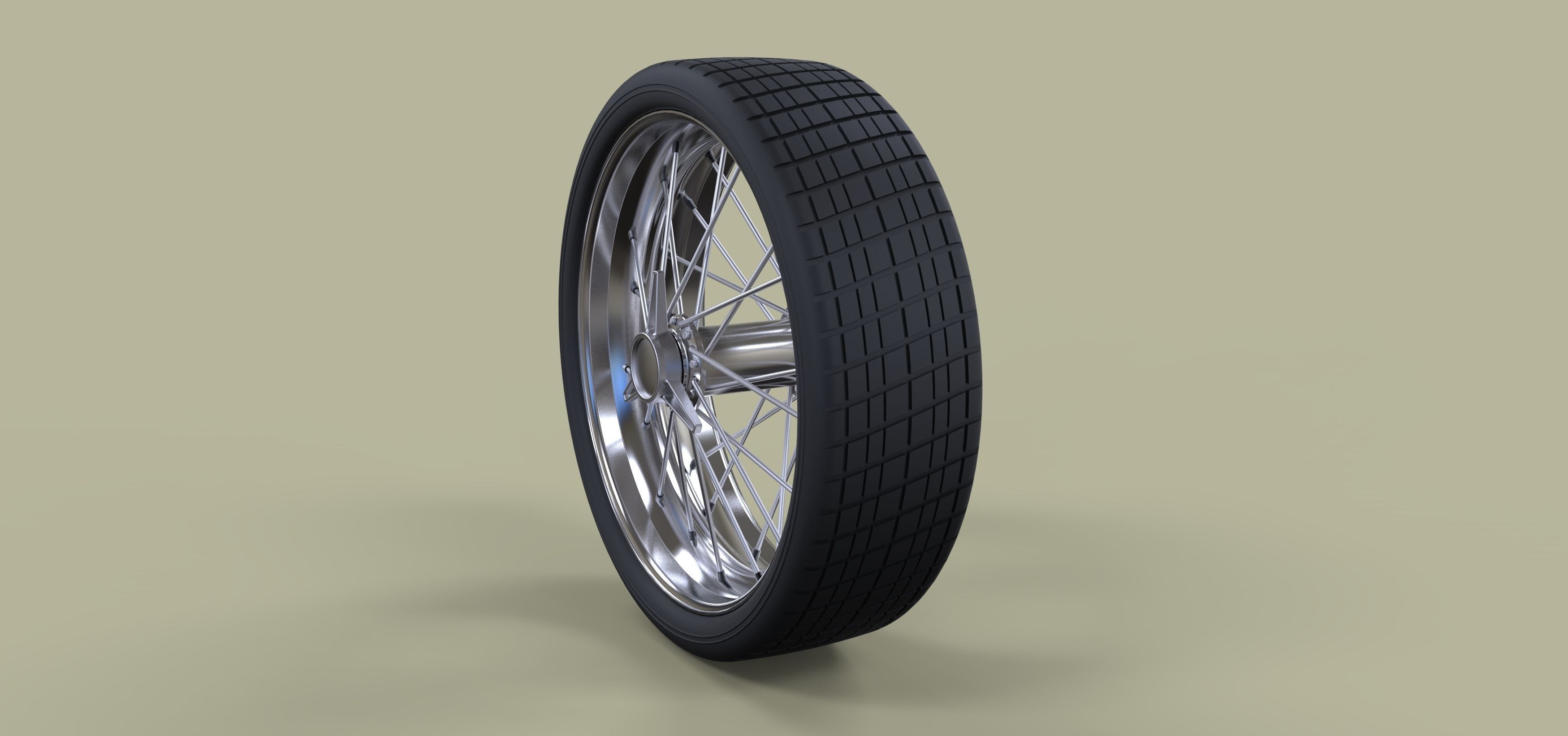 Wheel with spokes 3D model_1