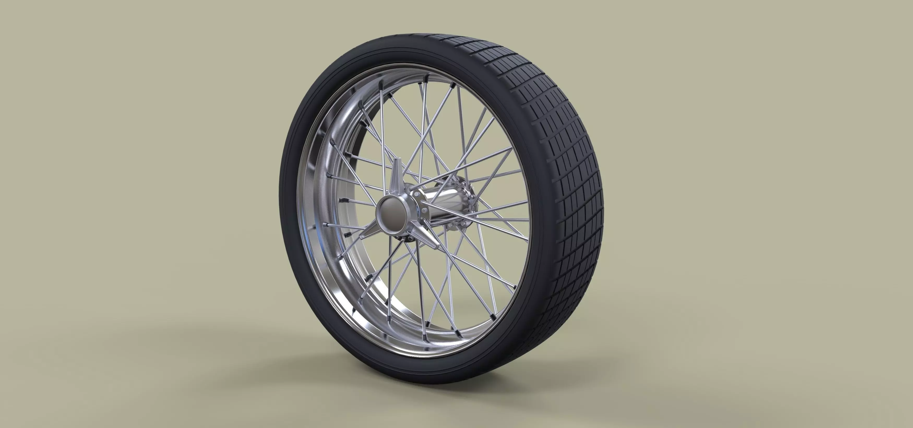 Wheel with spokes 3D model_0