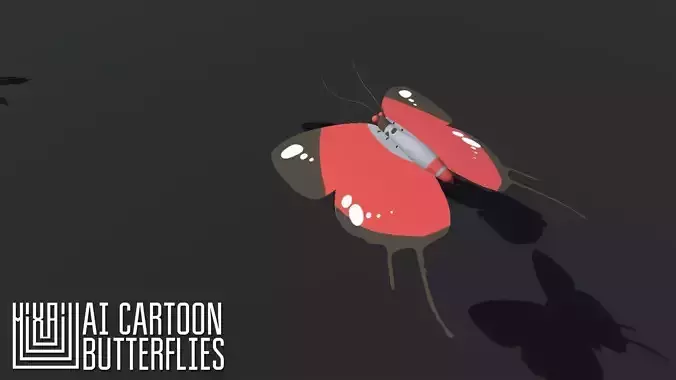 AI cartoon butterflies Unity