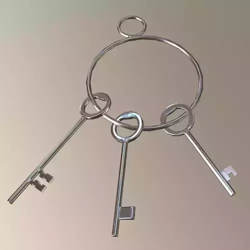 CC0 - Keys - iron Free low-poly 3D model