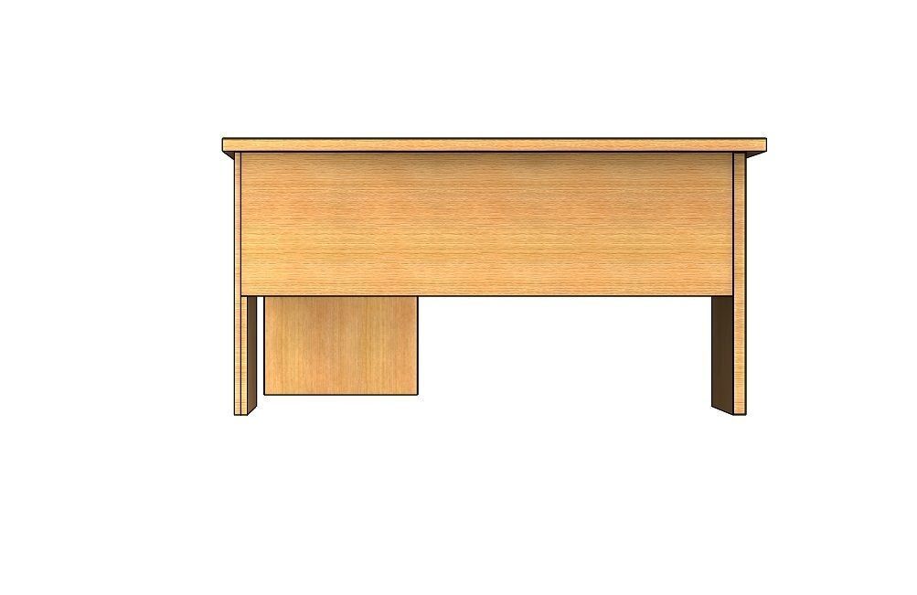 Desk L Work Office table Low-poly 3D model_2