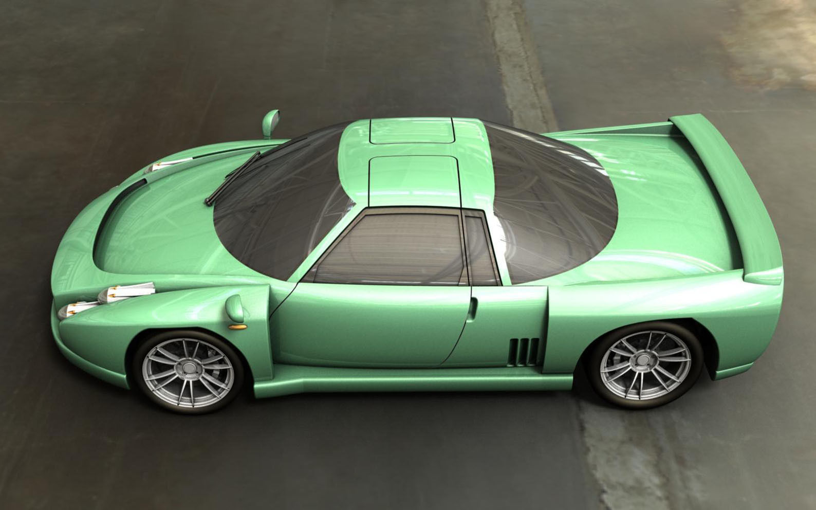 LMPStreetAS1 sports car Free 3D model_9