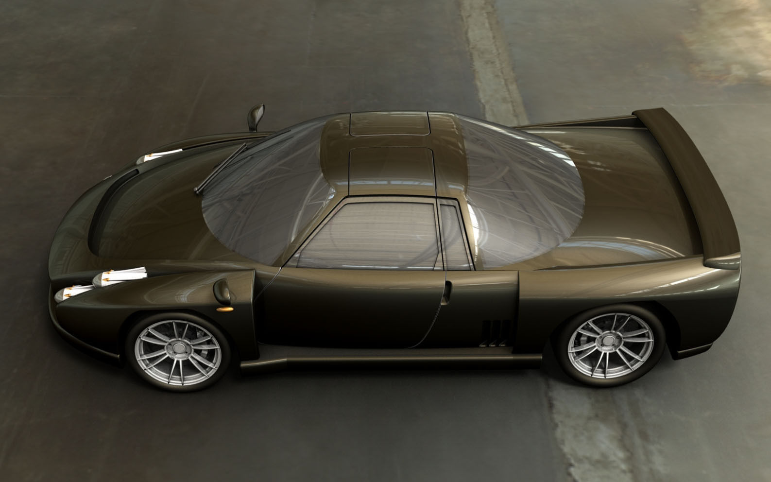 LMPStreetAS1 sports car Free 3D model_10