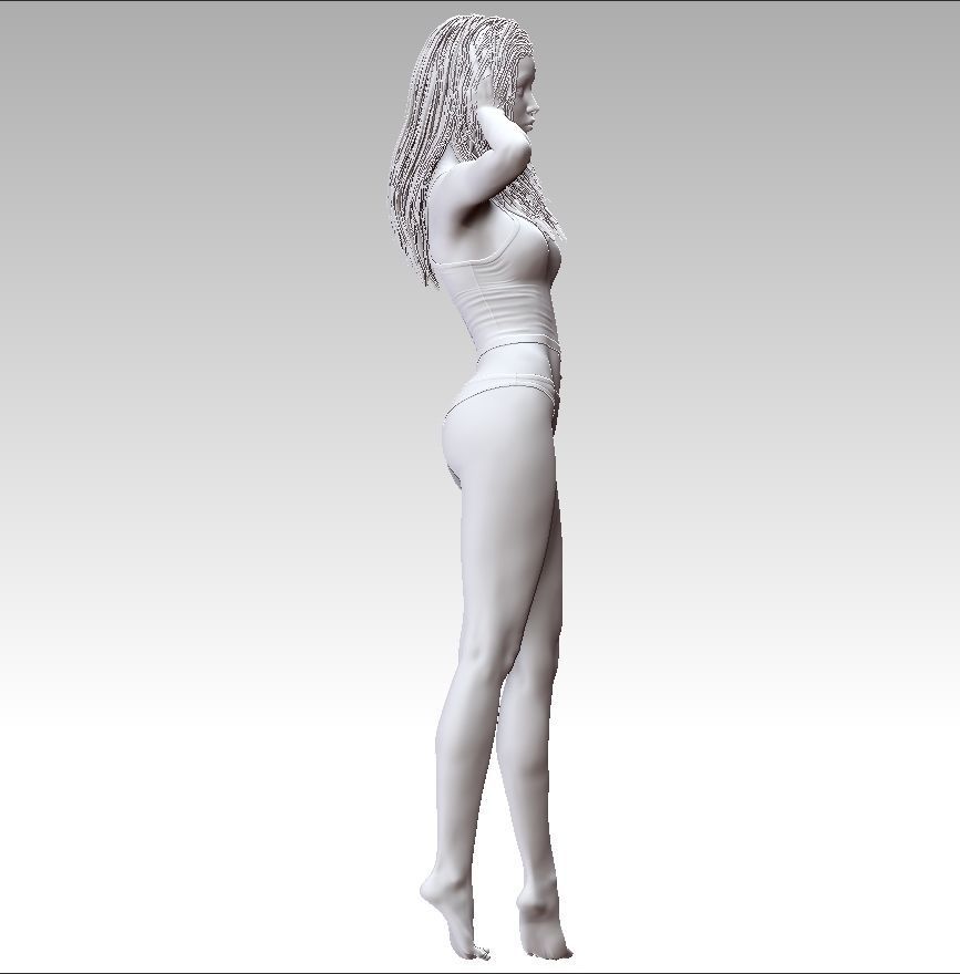 Lady in Lingerie 3D print model_12