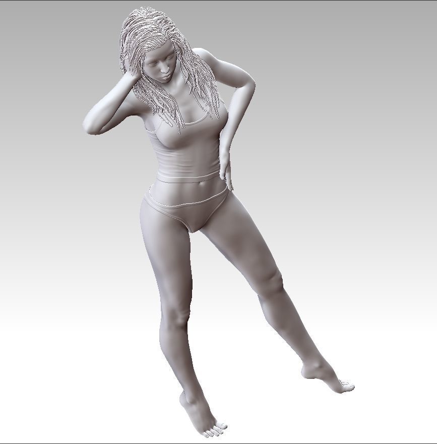 Lady in Lingerie 3D print model_13