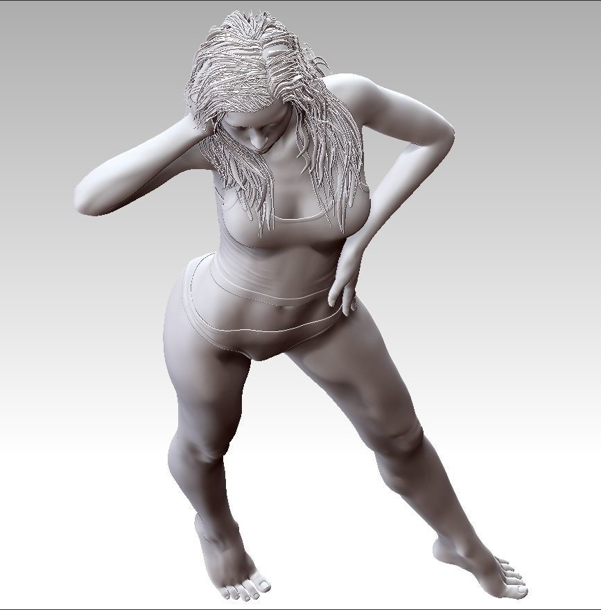 Lady in Lingerie 3D print model_15
