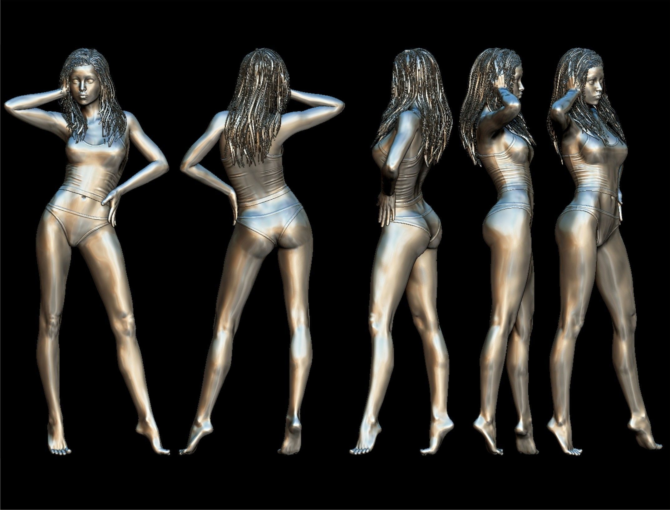 Lady in Lingerie 3D print model_2