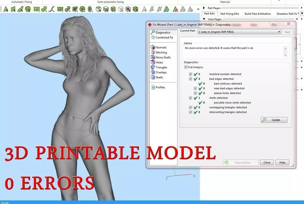 Lady in Lingerie 3D print model_0