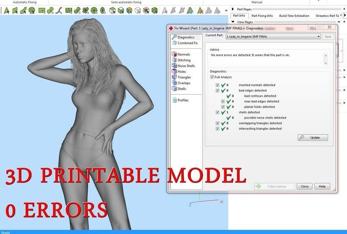 Lady in Lingerie 3D print model