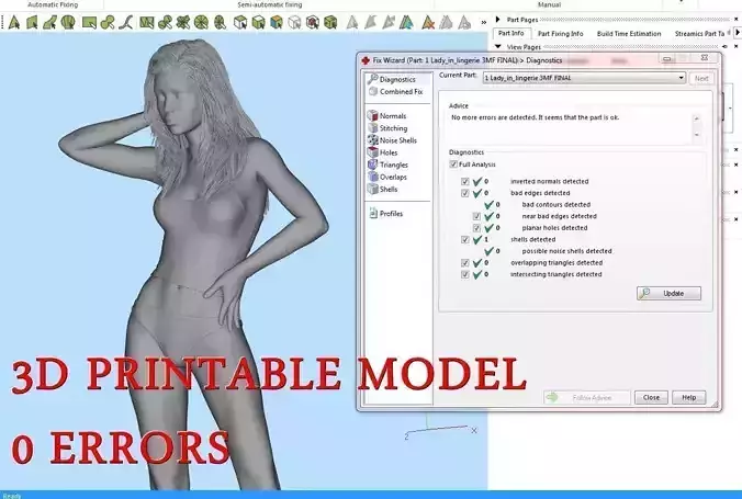 Lady in Lingerie 3D print model