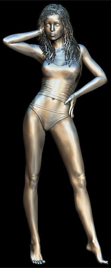 Lady in Lingerie 3D print model_6