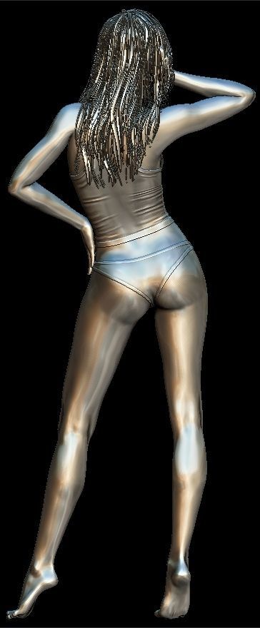 Lady in Lingerie 3D print model_7