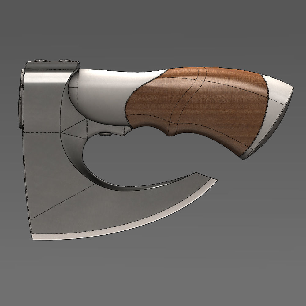 Hatchet axe 3D print model_1