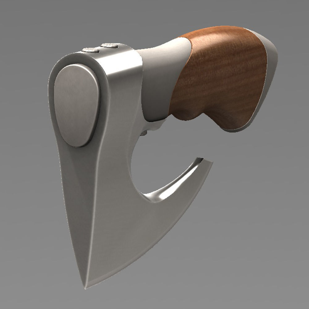 Hatchet axe 3D print model_4