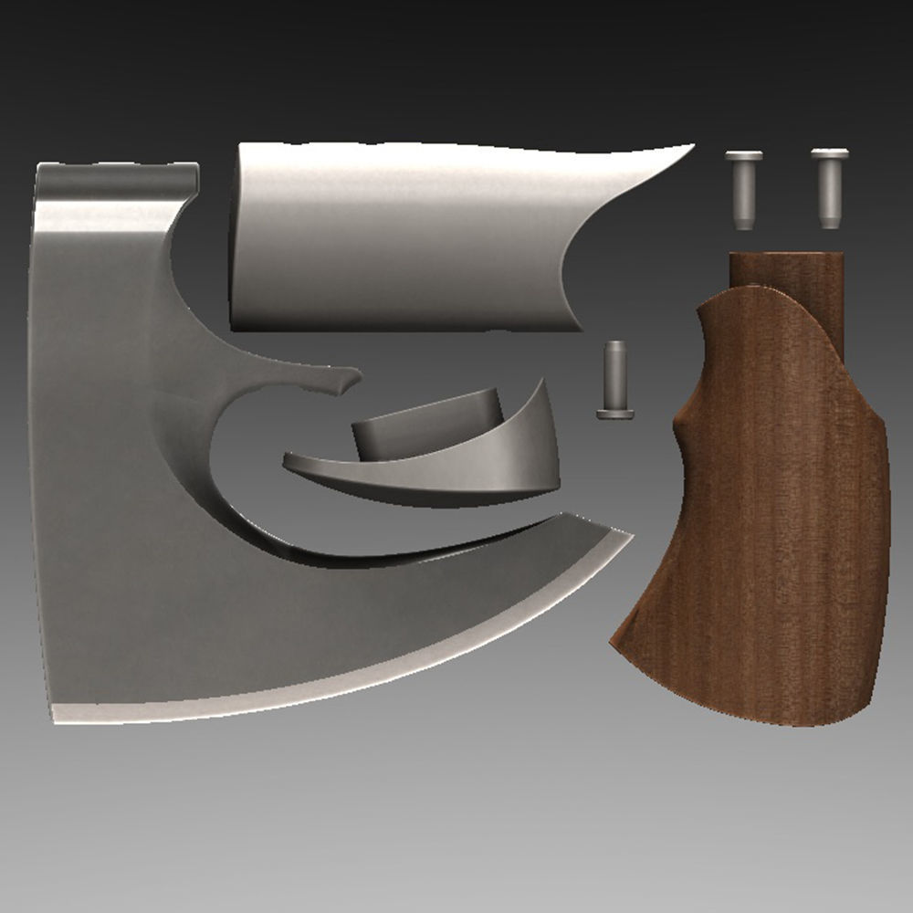 Hatchet axe 3D print model_2