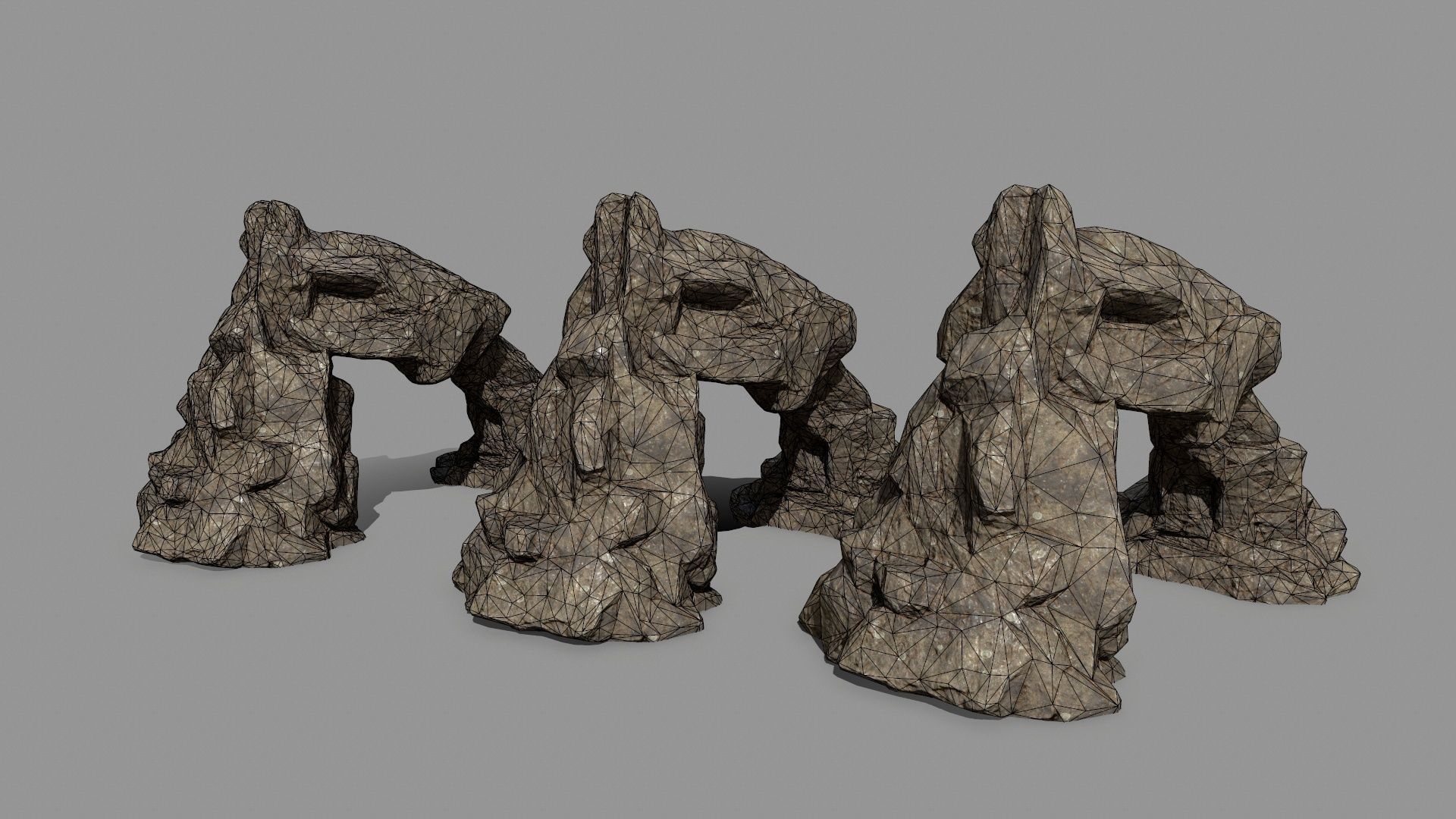 desert rocks  Low-poly 3D model_14