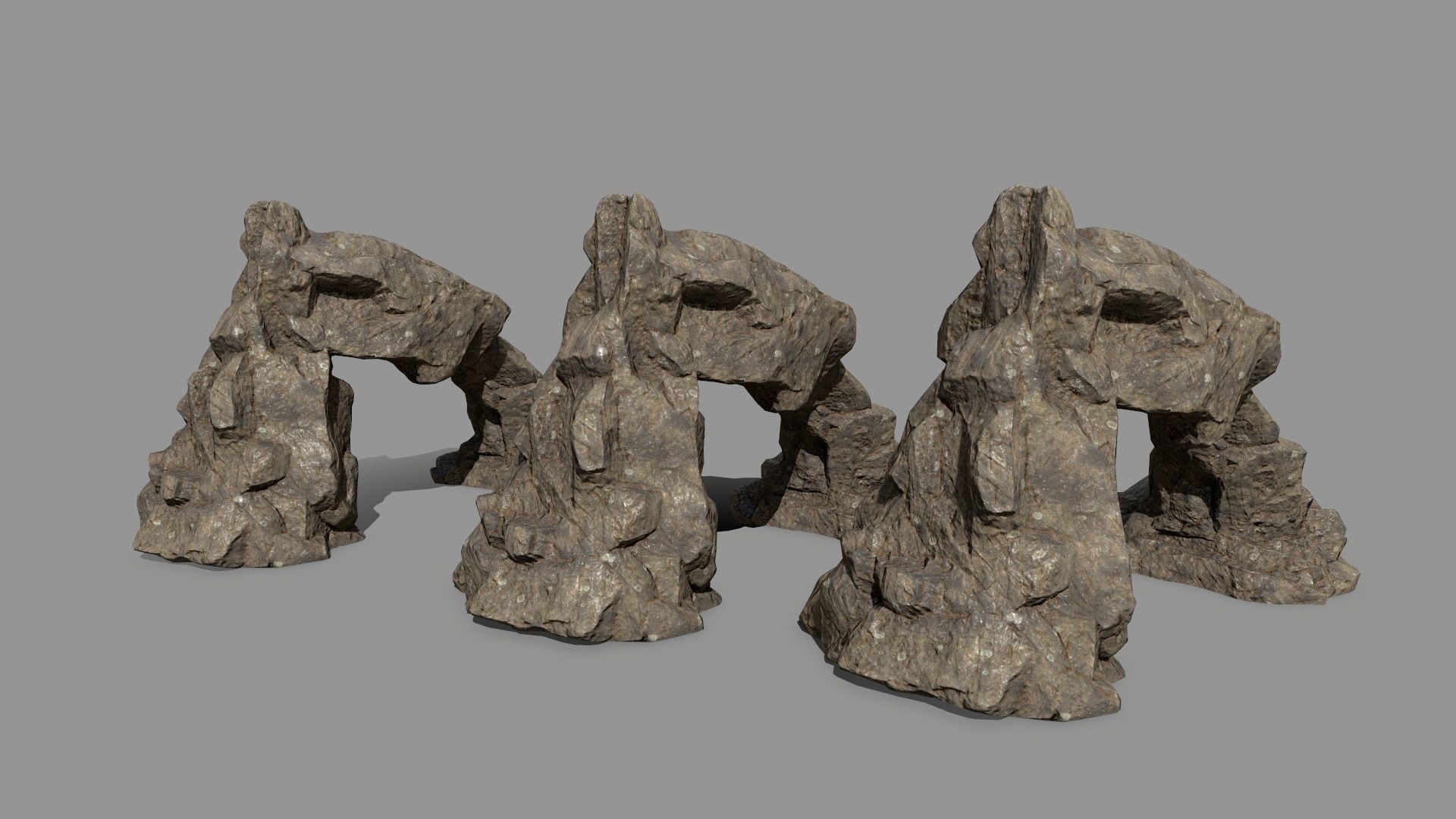 desert rocks  Low-poly 3D model_13