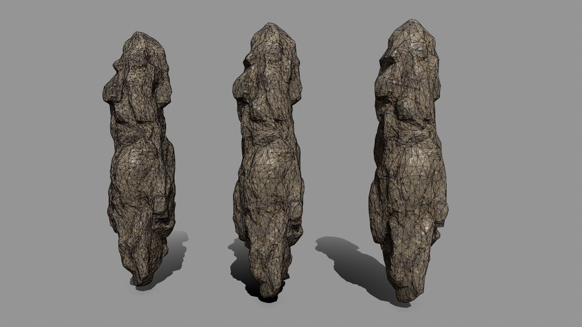 desert rocks  Low-poly 3D model_23