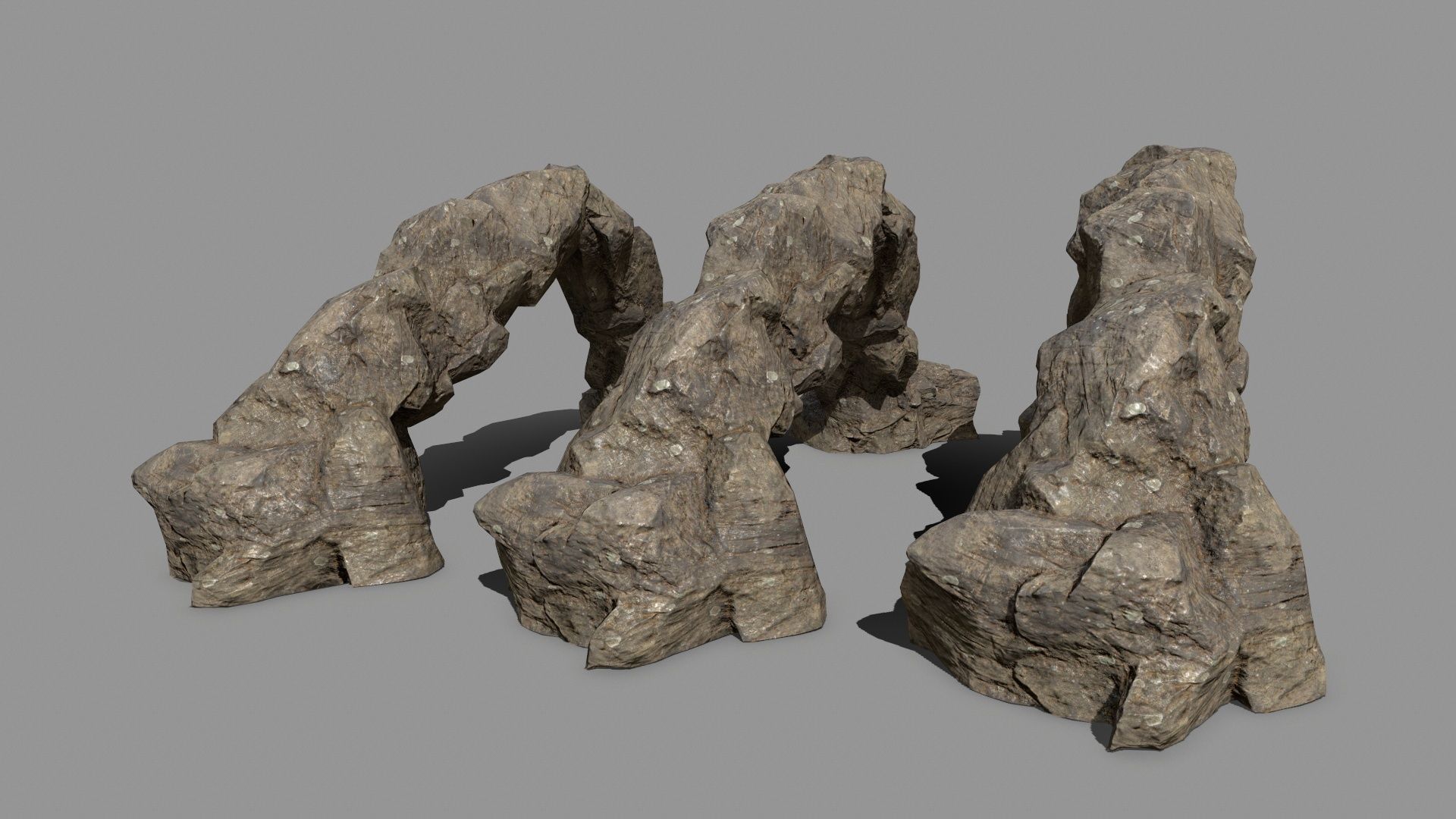 desert rocks  Low-poly 3D model_11