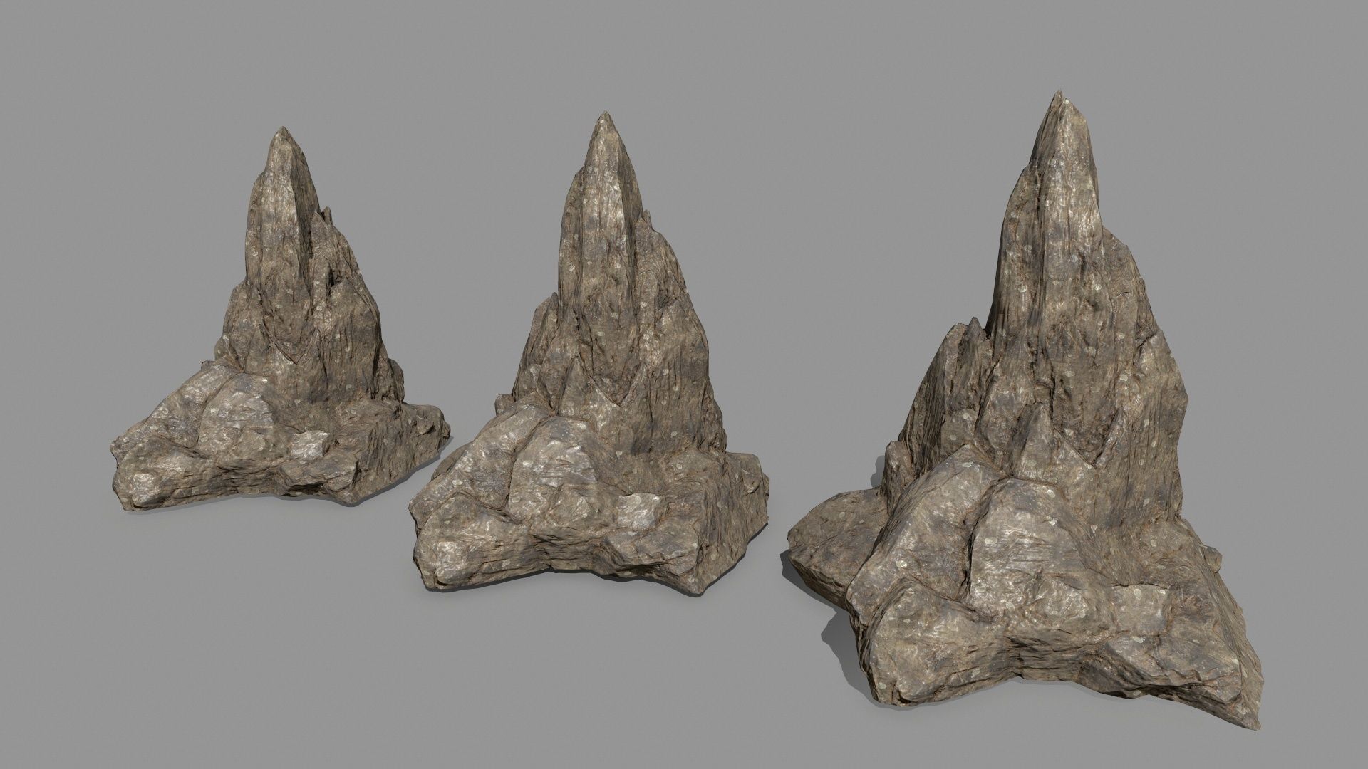 desert rocks  Low-poly 3D model_19