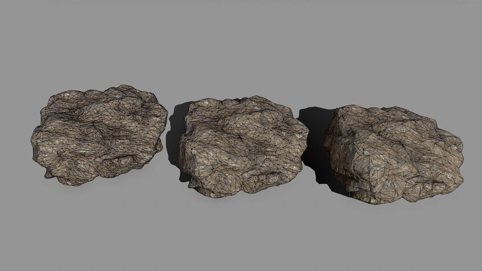 desert rocks  Low-poly 3D model_17