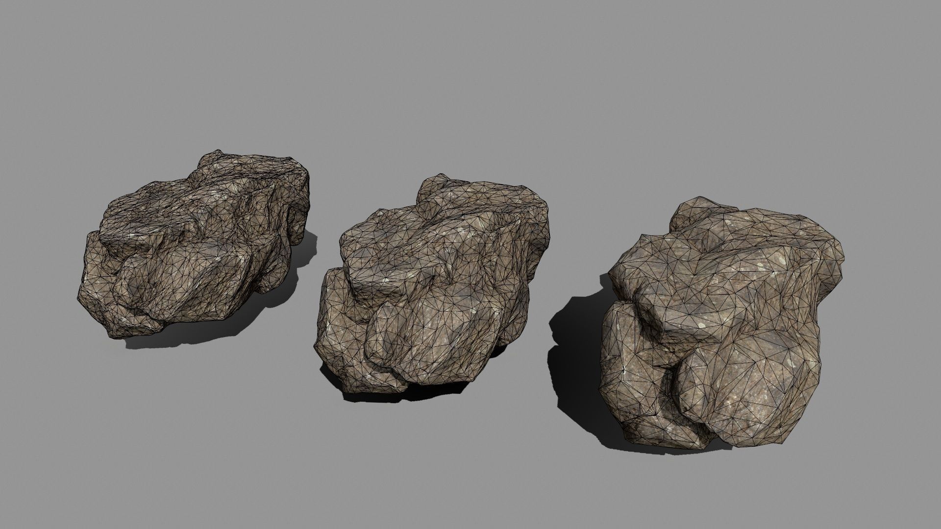 desert rocks  Low-poly 3D model_22