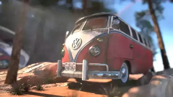 Volkswagen Type 1 Van 3D model