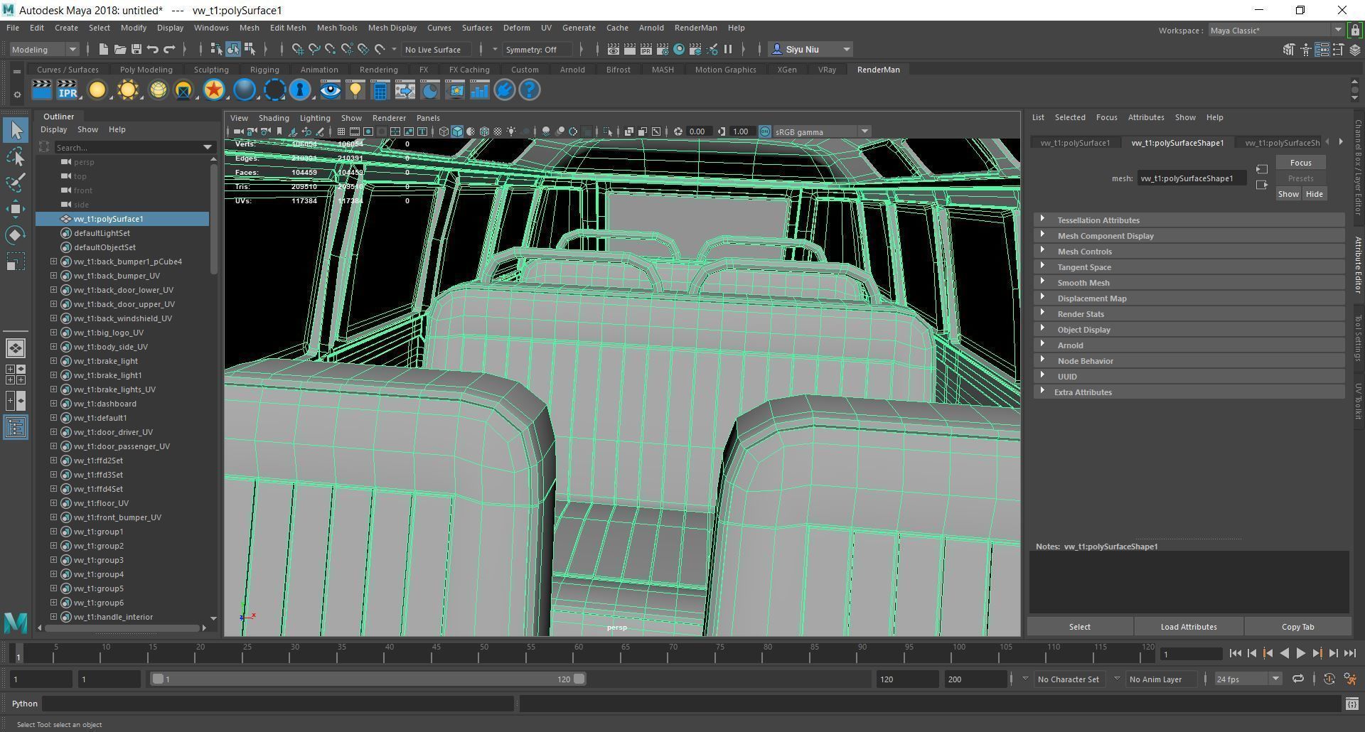 Volkswagen Type 1 Van 3D model_9