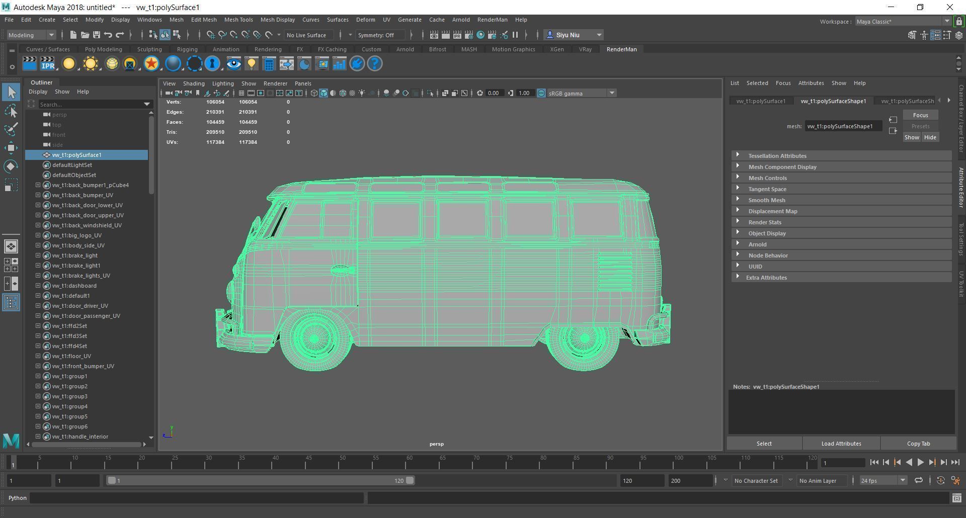Volkswagen Type 1 Van 3D model_5