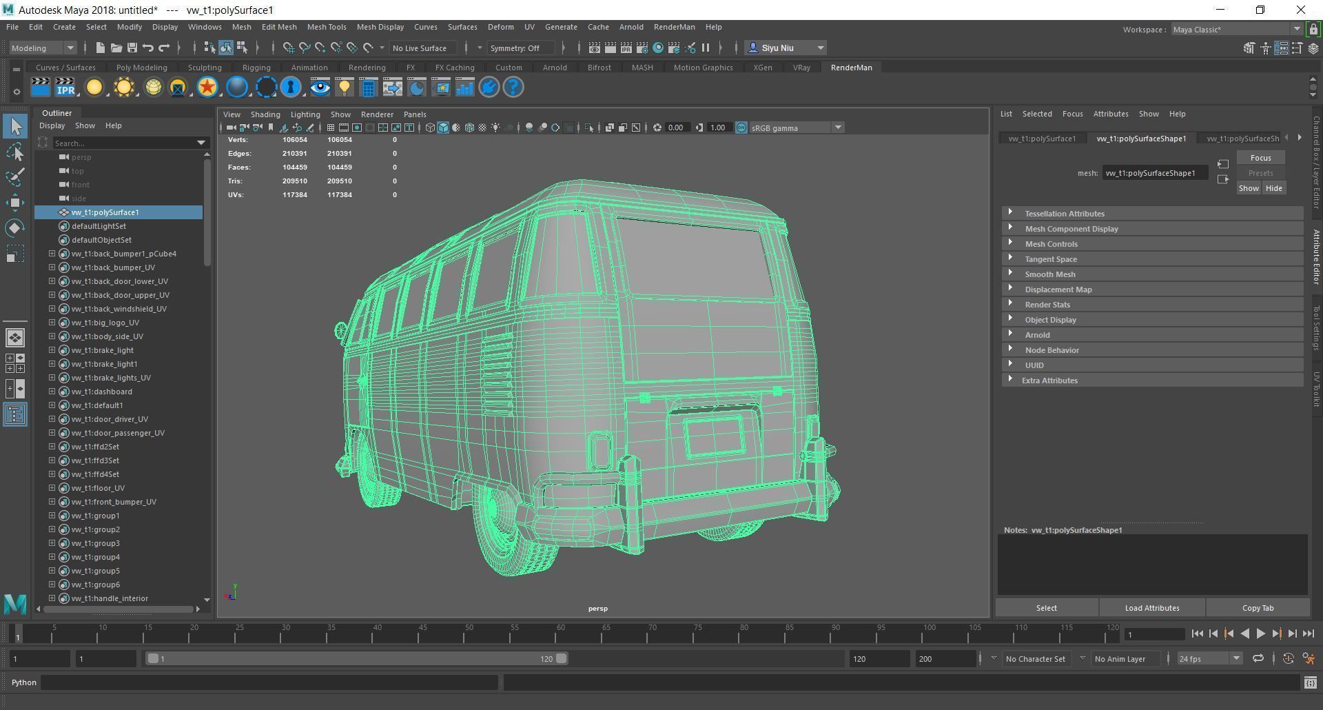 Volkswagen Type 1 Van 3D model_6