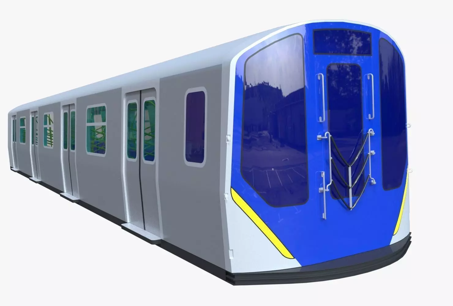 NYC subway car R211 3D model_0