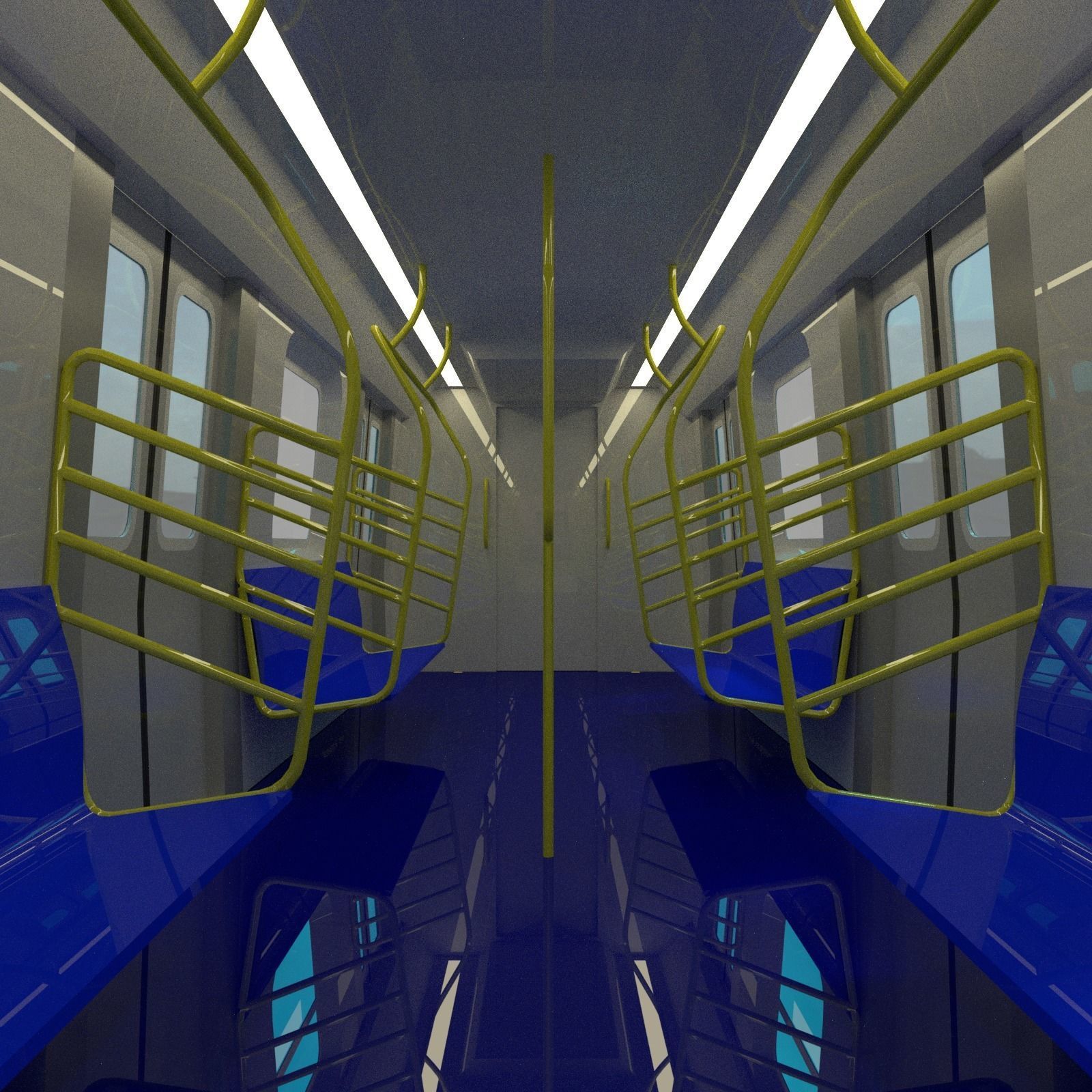 NYC subway car R211 3D model_5