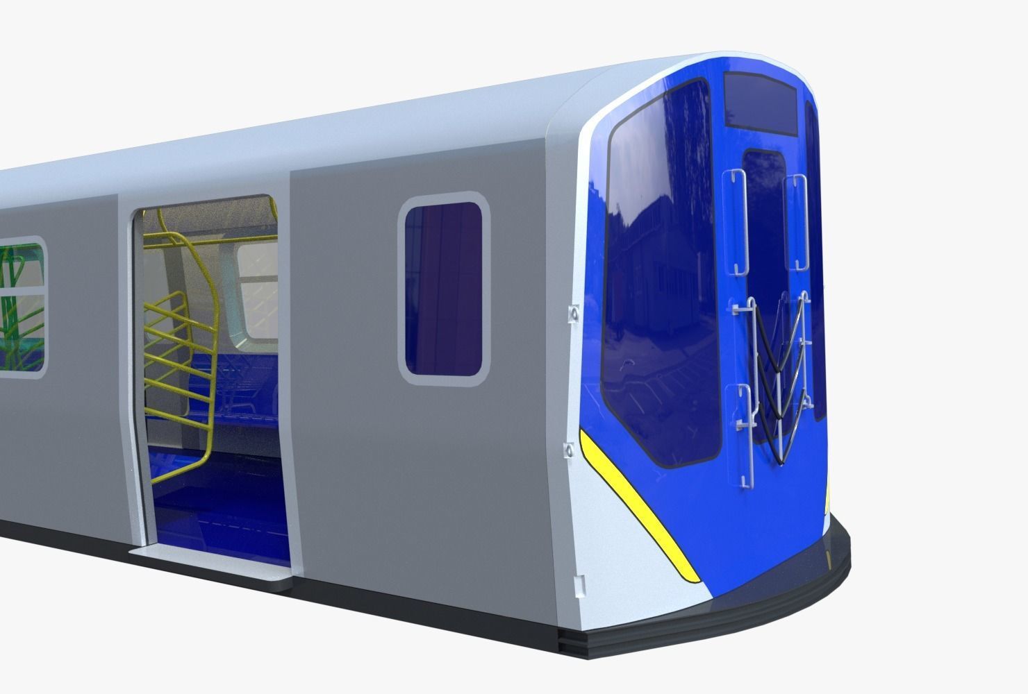 NYC subway car R211 3D model_3